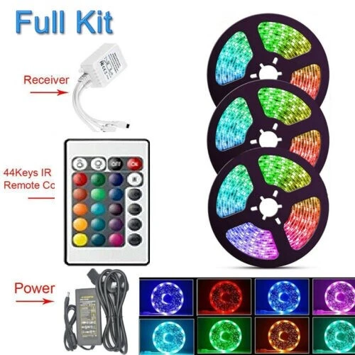 Vyser 10/5M 3528 RGB White Blue LED Strip Adaptor IR Remote Waterproof Kit - Image 1 of 1