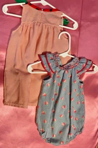 Penelope Mack LTD size 6-9 mos romper and brandless sun dress combo - Picture 1 of 4