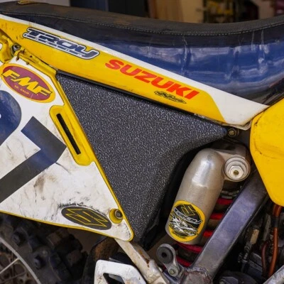 Black Air Box Guards For 1996-2000 Suzuki RM250 Airbox Grip Tape Decal RM 250 - Image 1 of 3