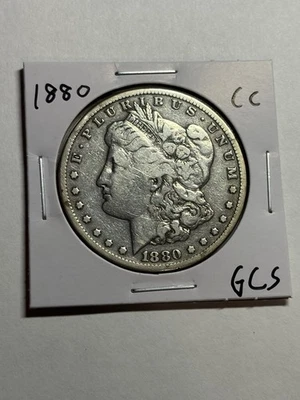 1880-CC Morgan Silver Dollar F Tough Date CC - Image 1 of 4