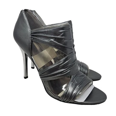 NUEVO ADIVINAR 10 Davisa Sandalia Tacón Plateado Formal Punta Abierta Cóctel Glamour Novia  Foto 1 de 4