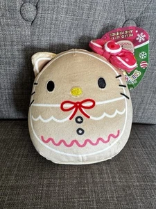 Nuevo juguete de peluche suave de 6" Squishmallows Sanrio Hello Kitty Gingerbread Holiday - Imagen 1 de 4