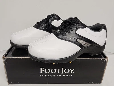 Foot Joy SuperLites 高尔夫球鞋 白色 黑色 58023 尺寸 7.5 Xtra-Wide 新 W 盒子 — 第 1/4 张图片