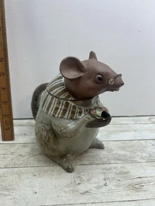 Ratte Maus Teekanne Keramik Made in Japan detailliert Waldtier portofrei - Bild 1 von 11