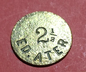 (Pgasteelers1) Maverick Token "Ed. Ater / 2 1/2 " Round - Br.  - 22mm - Picture 1 of 2