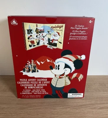 Disney Store Mickey Mouse Jigsaw Puzzle Advent Calendar - 25 Mini Puzzles - Image 1 of 4