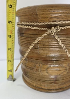 Jarrón o soporte para utensilios de madera tallada hecha a mano ¡Hermoso!!  Foto 1 de 4