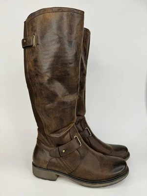 Botas de Equitação Baretraps Sophy Marrom Feminina 7,5M Couro Sintético Zíper Alto Equestre - Imagem 1 de 4