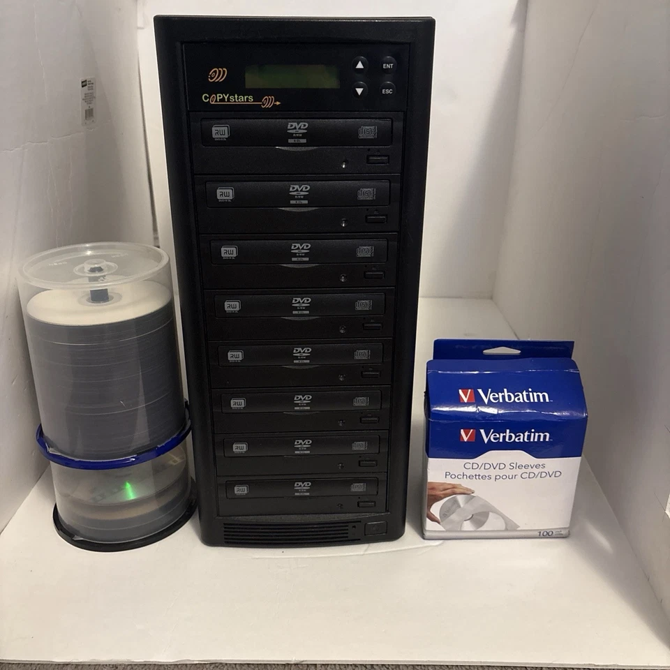 Copystars 1-7 CD/DVD Burner Duplicator System Tower black - Image 1 of 3