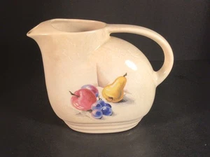 Vintage (1950s) Knowles Utility Ware Water Milk Pitcher Fruit Pattern White - Picture 1 of 8