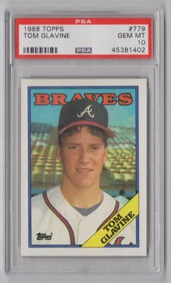 1984 TOPPS 汤姆·格拉文 新秀 PSA 10 亚特兰大勇士队 #779 无更高! — 第 1/2 张图片