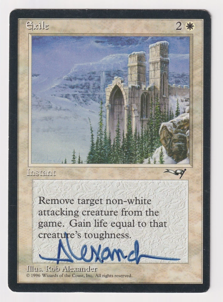 Blue Signed Exile MP Alliances Artist Rob Alexander 1996 MTG Magic Vintage Rare! - Image 1 of 2