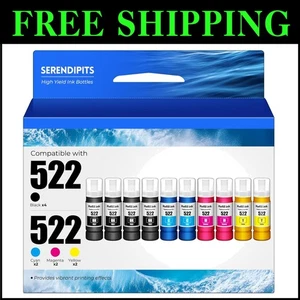 Compatible 522 Ink Solutions for ET-Printer Series - Sharp & Colorful Prints - Picture 1 of 10