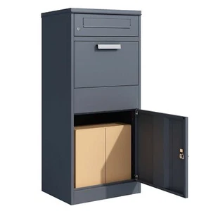 Toboli Paketbriefkasten Anthrazit 50x37x112cm Paketbox Paketkasten Postbox - Bild 1 von 11