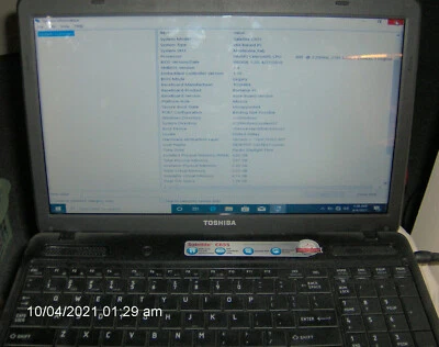 Used Toshiba Satellite C655 S5049 Laptop Computer Windows 10 HD 232 gb (#2) - Image 1 of 4