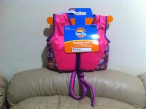 New Girls Swim Floating Vest for AGES 3-5 Chest size: 27-28 in Pink - Picture 1 of 3