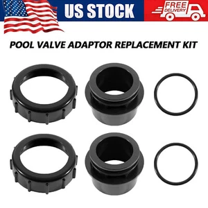 270100 Pool Valve Adaptor Replacement Kit Fit for Pentair Quad D.E. Filter Black - Picture 1 of 7