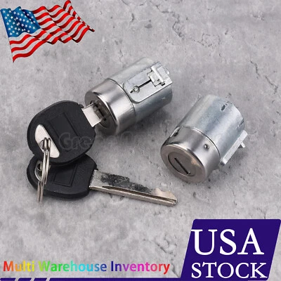 Front LH & RH Door Lock Cylinder w/ Key Kit For Chevy GM C1500 K1500 Tahoe Yukon - Image 1 of 4
