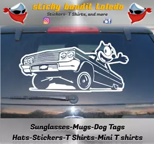Lowrider Cat Felix 64 Impala 10 Zoll Fenster Vinyl Aufkleber Aufkleber - Bild 1 von 4