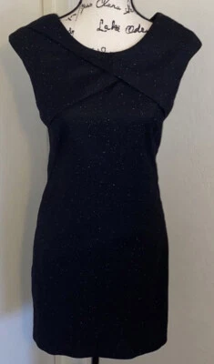 Vestido Helmut Lang Nuevo con Etiquetas Lana Astral Manchada Talla 6 Venta al por menor $460 Negro Foto 1 de 4