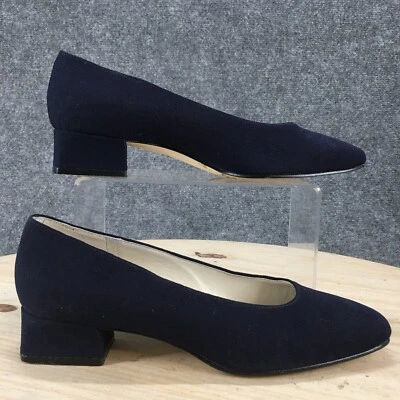 Zapatos de tacón bajos Naturalizer para mujer 7 M informales cómodos tela azul sin cordones Foto 1 de 4