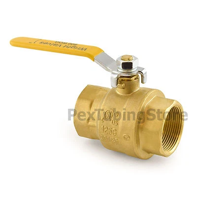 1-1/2" NPT Brass Ball Valve Full Port, Shut-Off Valves, UL CSA FM, 600psi WOG - Image 1 of 2