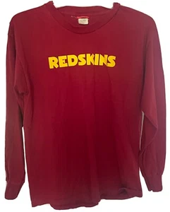 NFL Washington Redskins Men’s Long Sleeve Burgundy T-Shirt Large L - Picture 1 of 6