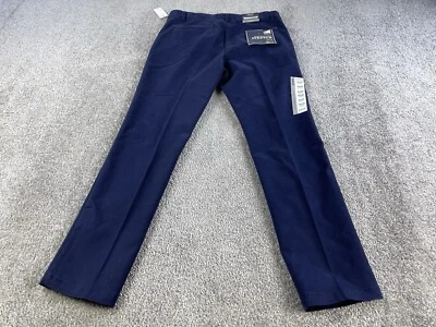 IZOD Pants Mens 31x30 Blue Chino Slacks Slim Fit Flat Front Performance Stretch - Image 1 of 4