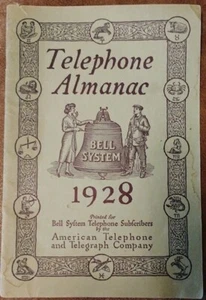 1928 Vintage Telephone Almanac Bell System American Telephone & Telegraph Co - Picture 1 of 3