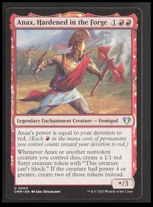 MTG Anax, Hardened in the Forge 204 Uncommon Commander Masters Card CB-1-3-A-40 - Picture 1 of 7