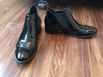 Botines Paul Green Mujer Negro Charol Botines Zapatos EE. UU. 6,5 UK 4,5 Foto 1 de 4