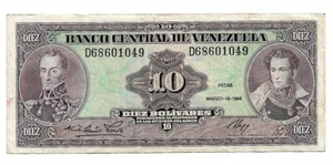 VENEZUELA 10 Bolivares, 1986 - Imagen 1 de 2