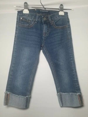 Jeans Vigoss Niñas Puños Capris Mariposa Bordados Bolsillos Talla 7. Foto 1 de 4