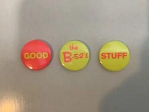 3 x B-52's badges (1980s) - Picture 1 of 2