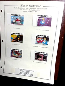 Francobollo Disney serie Alice nel paese delle meraviglie ~ Set di 10 francobolli (2 pagine) come nuovo NH - Foto 1 di 14