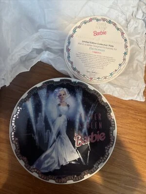 RARE Enesco FAO Schwarz Silver Screen Barbie Collector Plate With COA New Mattel - Image 1 of 4