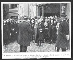 1923 -- ALTKIRCH LE PRESIDENT ECOUTE LE DISCOURS DU MAIRE . 3X064 - Picture 1 of 1