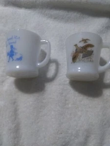 Tazas Fire King de colección pan diario urogallo - Imagen 1 de 9