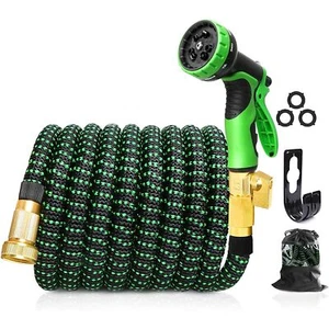 50ft Water Hose - Upgraded Leakproof Lightweight No-Kink Garden Hose, Flexible - Picture 1 of 4