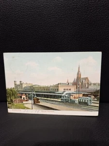postkarte görlitz bahnhof 1908 gelaufen - Picture 1 of 2