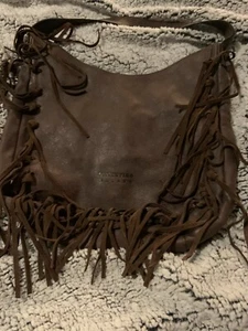 Mario Valentino Boho Fringe Leather purse - Picture 1 of 8