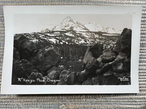 RPPC McKenzie Pass Oregon Three Sisters Mountains Real Photo Postcard - Picture 1 of 2