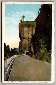 Postcard Columbia River Highway Oregon c1921 Oneonta Bluffs  - Picture 1 of 2