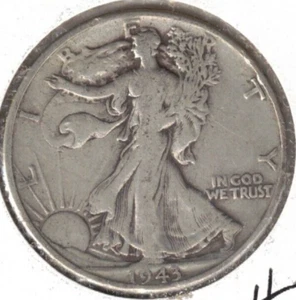 1943 Philadelphia Silver Strike Walking Liberty Half Dollar Coin! #1 - Picture 1 of 2