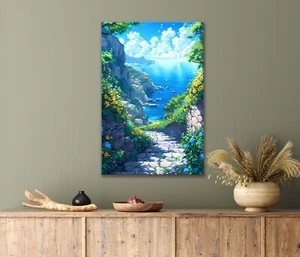 Arte de pared con impresión en lienzo o metal Pathway Leading to A Beautiful Blue Ocean 40x60 cm - Imagen 1 de 4