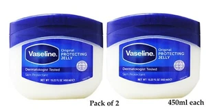 2 x Vaseline Original Skin Protecting Jelly l 450ml, Petroleum jelly (Pack of 2) - Picture 1 of 3