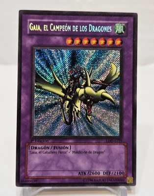 SPANISH Gaia The Dragon Champion LDD-S125 LOB-125 1st Edition Secret Yugioh 7944 - Image 1 of 4