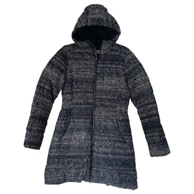 Abrigo acolchado North Face Transit II para mujer S mancha negra 550 capucha plumón de ganso Foto 1 de 4