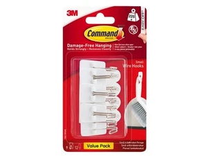 Command™ - Pack de Crochets en Fil Blanc (Pack de 9) - Photo 1/2