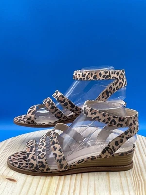 Vince Camuto Sandal Women's Sz 8.5W Brown Leopard Print Leather Ankle Strap - Image 1 of 4